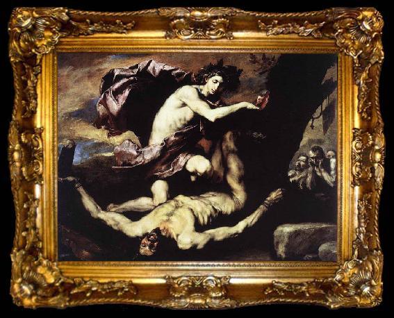 framed  Jusepe de Ribera Apollo and Marsyas, ta009-2